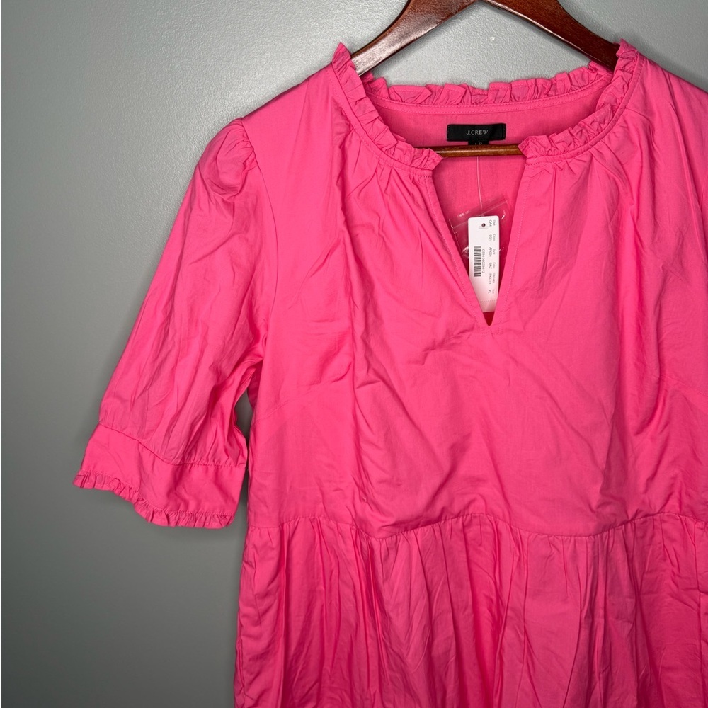 NWT J. Crew Ruffleneck Tiered Popover Dress - Picture 4 of 10